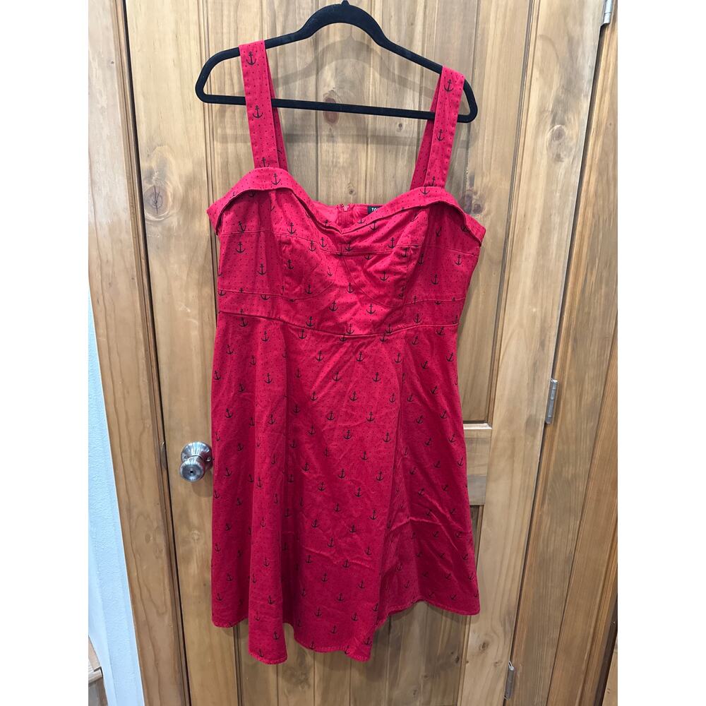 torrid Red Anchor-Print Mini Dress